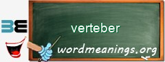 WordMeaning blackboard for verteber